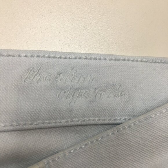 7 FOR ALL MANKIND Very Light Blue The Slim Cigarette 5 Pocket Logo Buttons Jeans - Picture 2 of 16